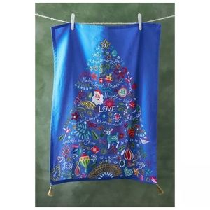 NEW ANTHROPOLOGIE DANIELLE KROLL Treetops Glisten Dish Towel